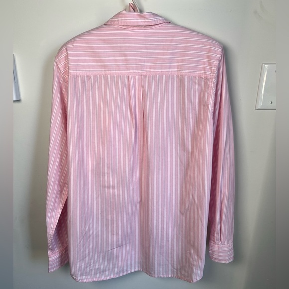 GAP Pink Striped Button-Up Shirt Women’s Large - Picture 5 of 5